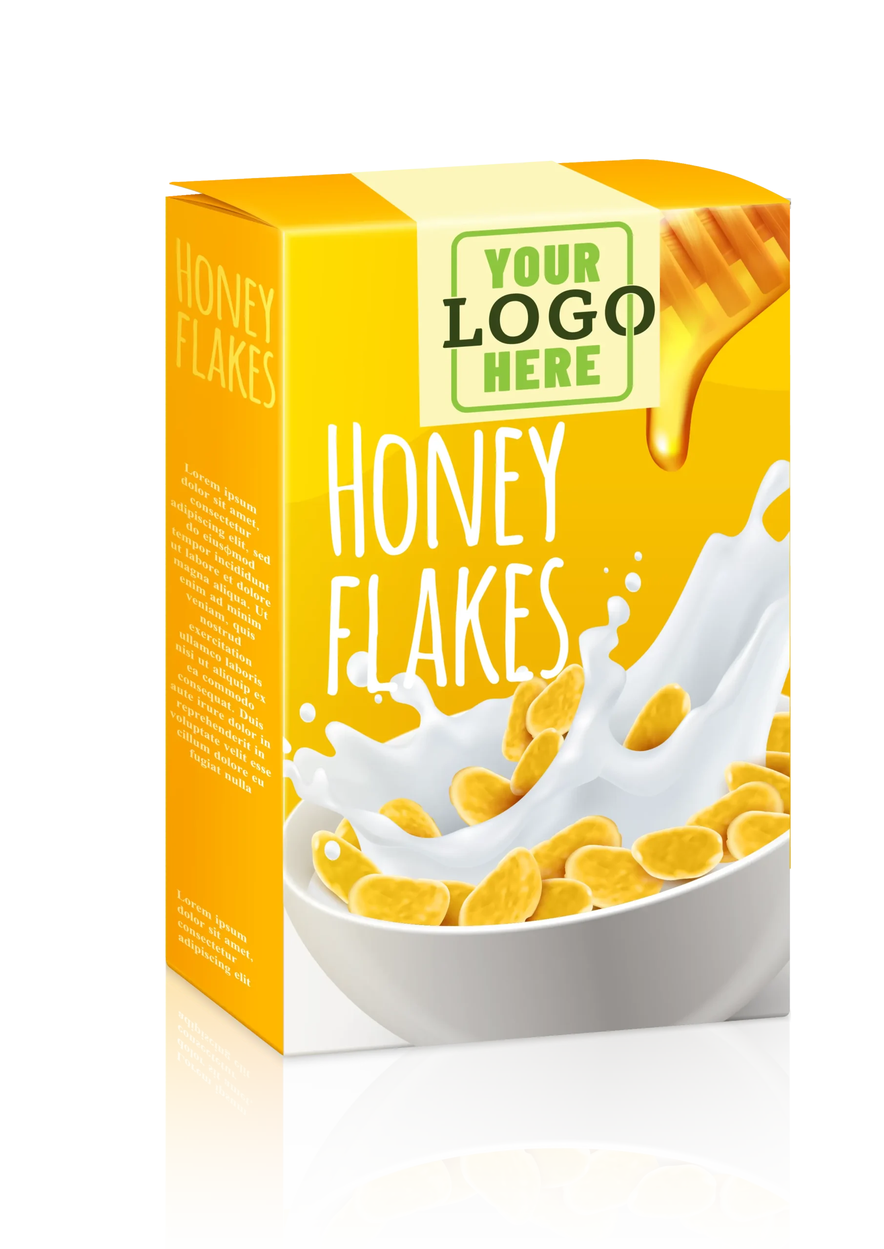Produktbesipiel von einer Packung Honey flakes.